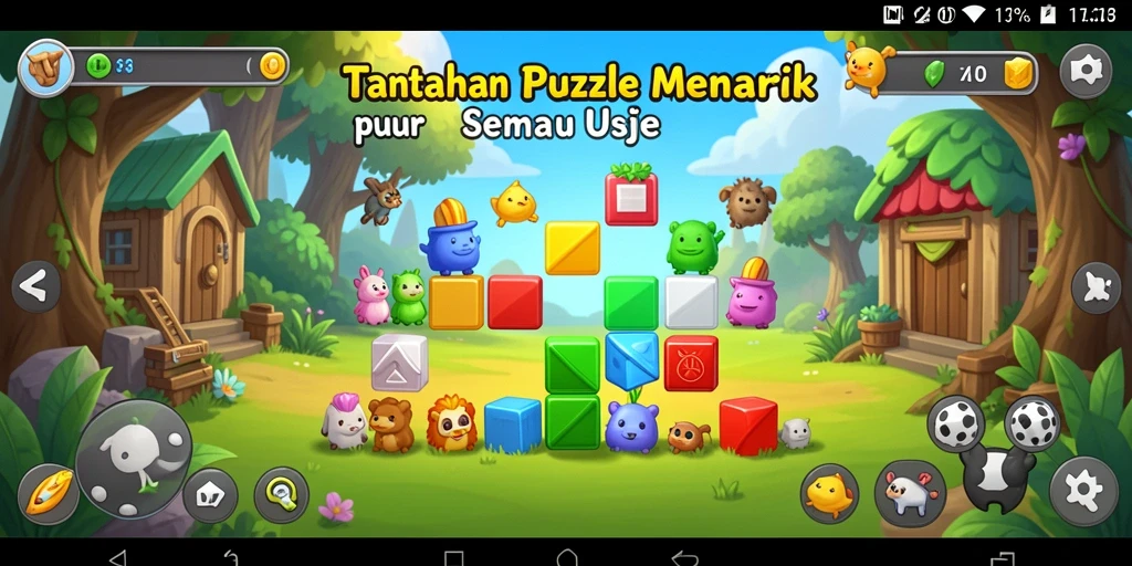 Tampilan gameplay menantang dari D73 yang penuh teka-teki.