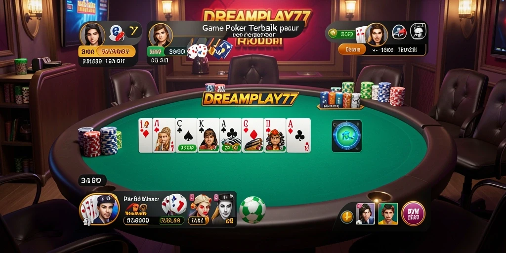 Tampilan permainan poker yang menarik dan mendebarkan di DREAMPLAY77.