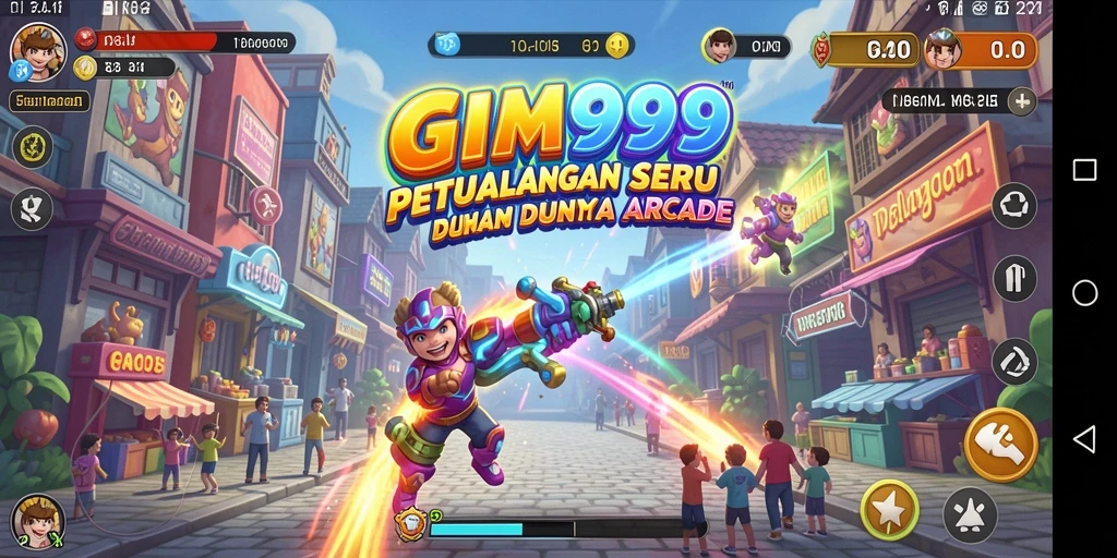 Tampilan gameplay seru GIM999 dengan berbagai tantangan arcade.