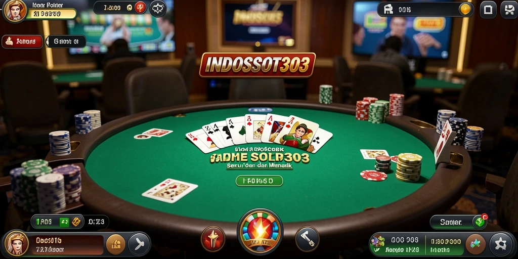 Screenshot utama INDOSLOT303 menampilkan gameplay seru dan interaktif Poker.