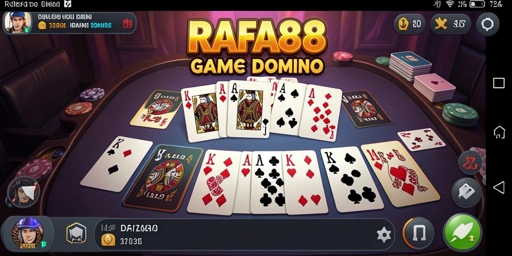 Screenshot gameplay RAFA88 menampilkan aksi seru permainan Domino.