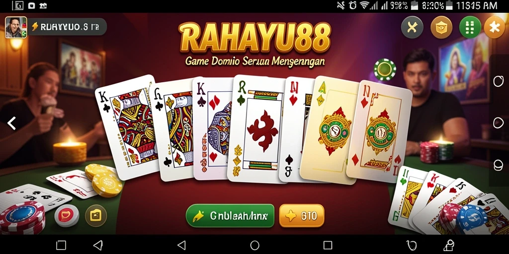 Tampilan aktivitas permainan yang seru dalam RAHAYU88, menampilkan gameplay domino.