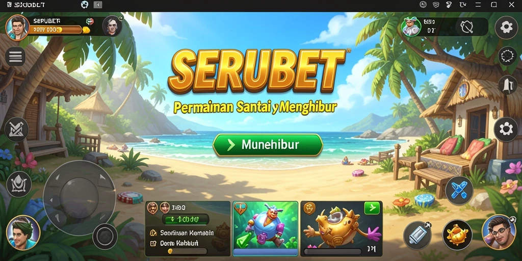 Tampilan gameplay SERUBET yang penuh warna dan menarik.