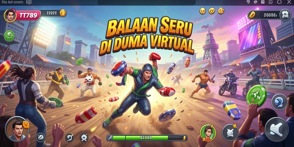 Screenshot utama menampilkan aksi balapan intens di TT789.